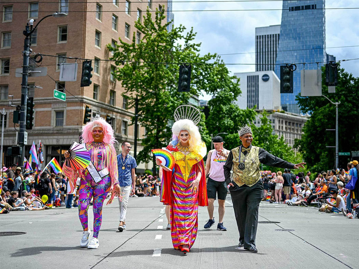 Drag at Seattle Pride parade